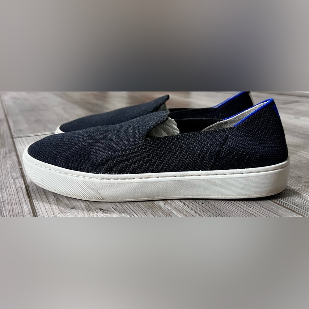 Rothy’s The Original Slip On Sneaker in Black Solid Casual Sporty Shoes - Picture 7 of 10